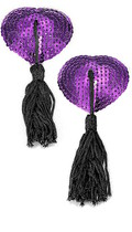Фиолетовые пэстис с черными кистями
