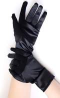 Короткие атласные перчатки (черный)